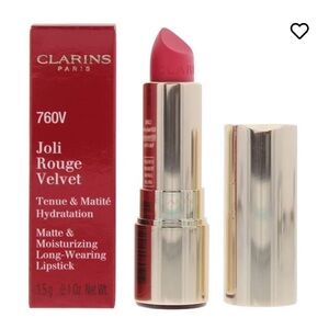 NWT Clarins' Joli Rouge Velvet Matte Lipstick 760V Pink Cranberry NEW :-)